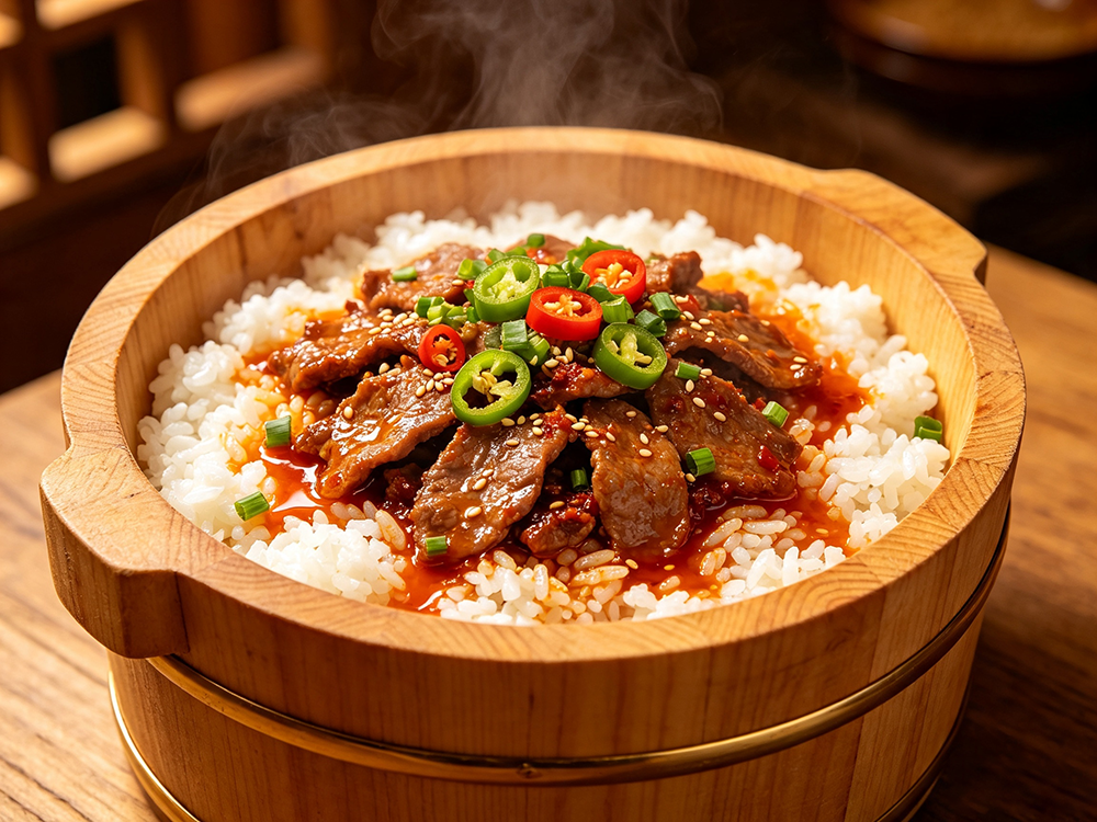 椒香木桶饭