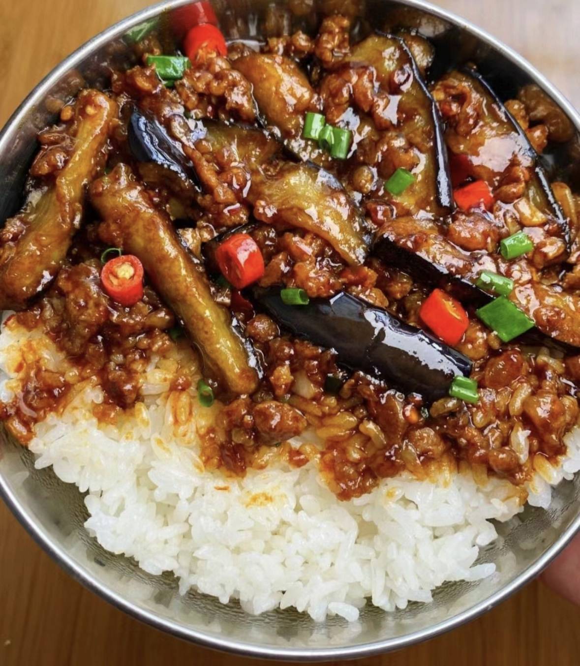 肉烧茄子盖饭