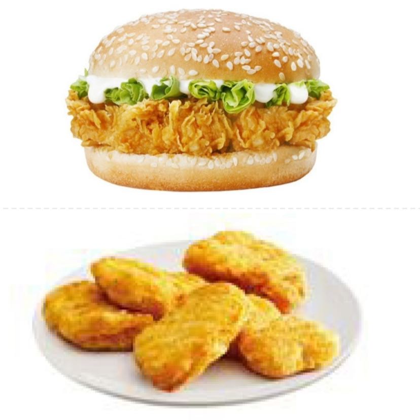 招牌香辣鸡腿堡➕鸡块4块