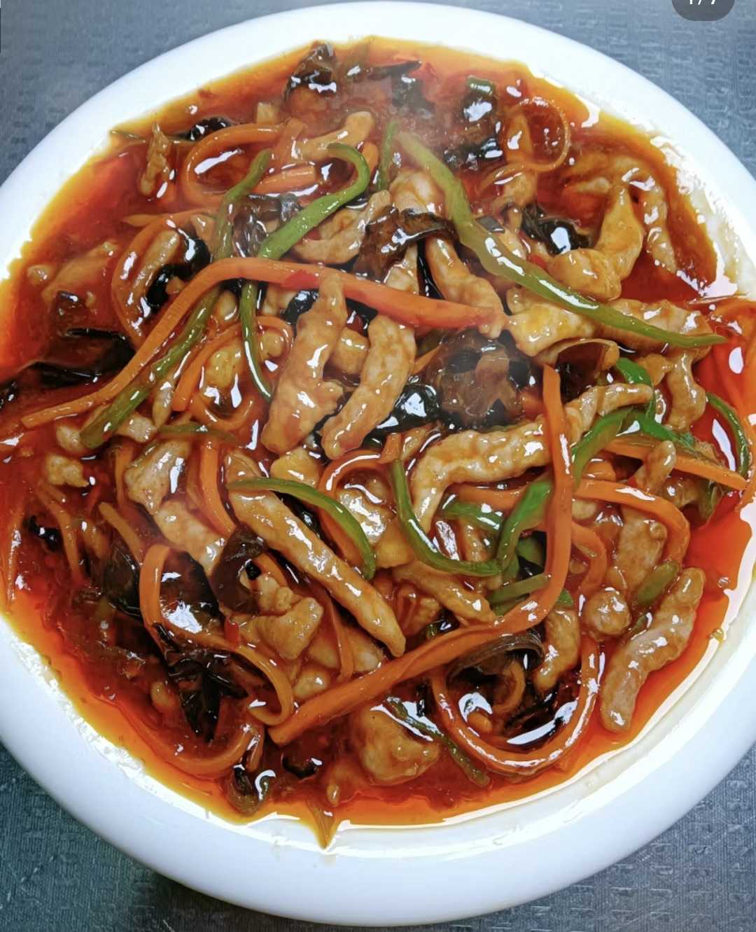 鱼香肉丝+酸辣土豆丝饭