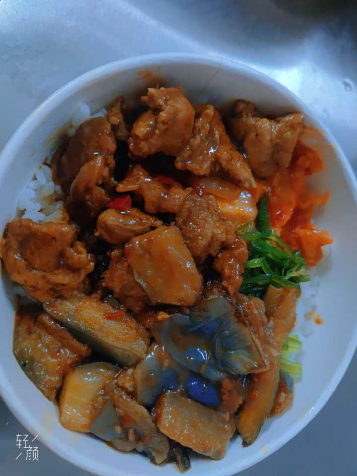 可乐鸡拼鱼香茄子
