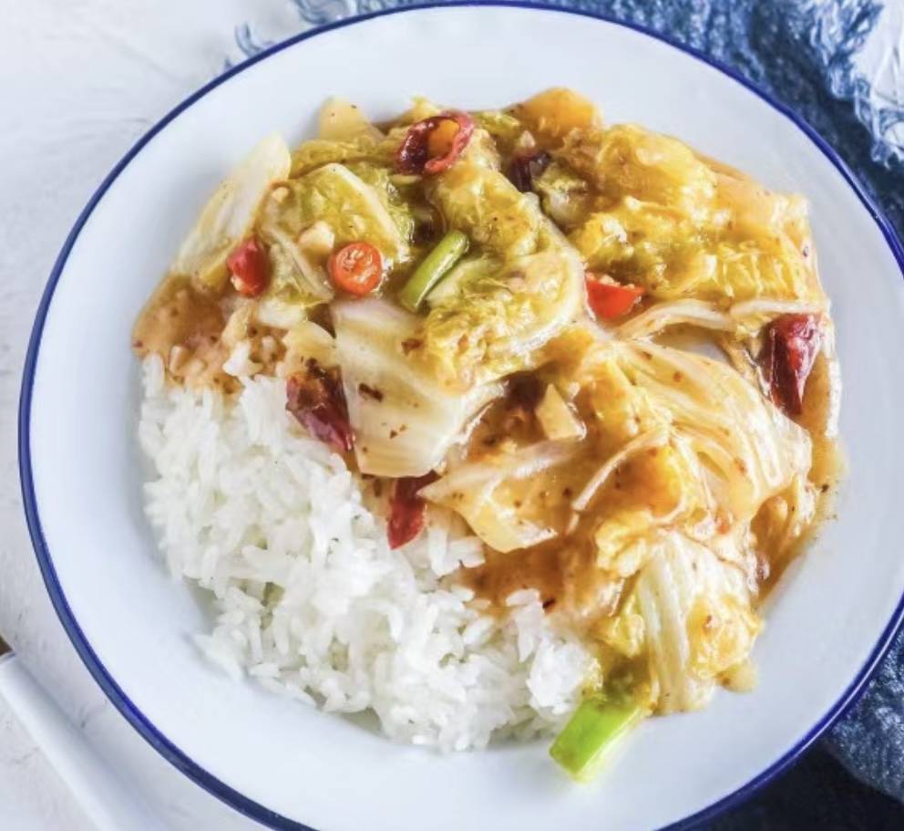 醋溜白菜盖饭
