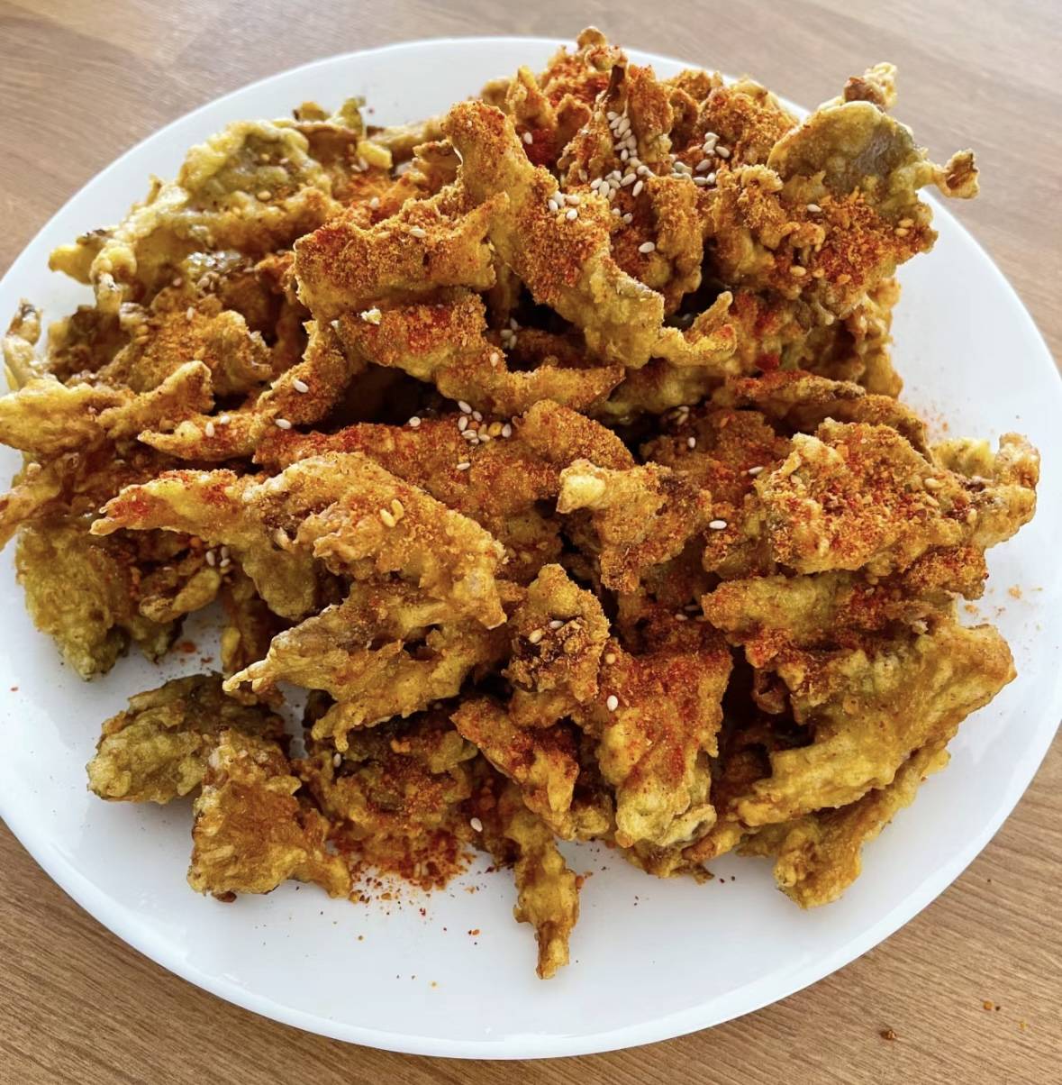 干炸蘑菇