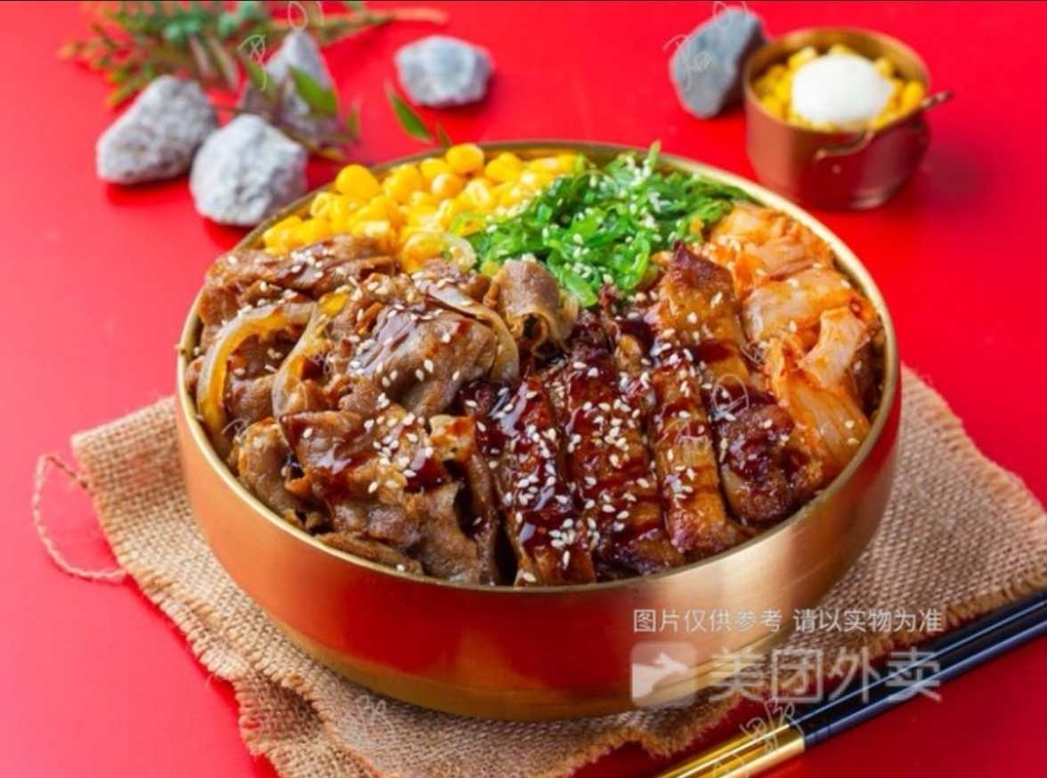 【人気爆满】精品肥牛拼照烧鸡丼饭