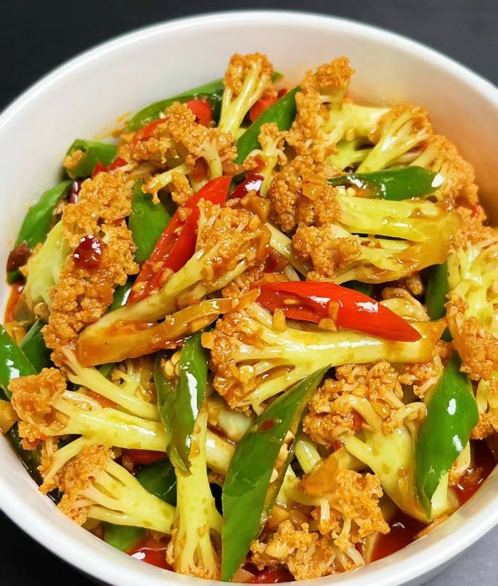 干锅花菜炒腊肠