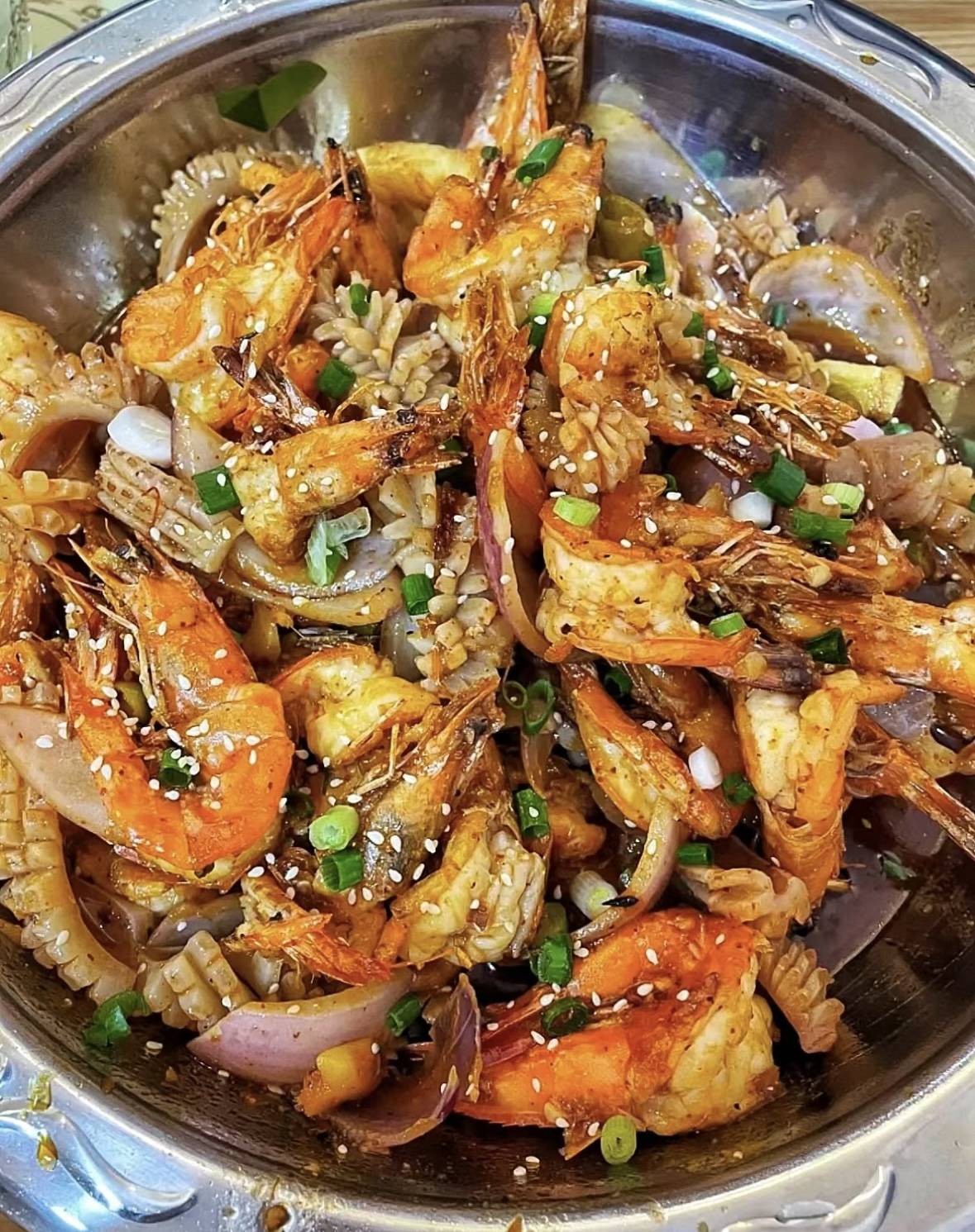 干锅鱿鱼虾