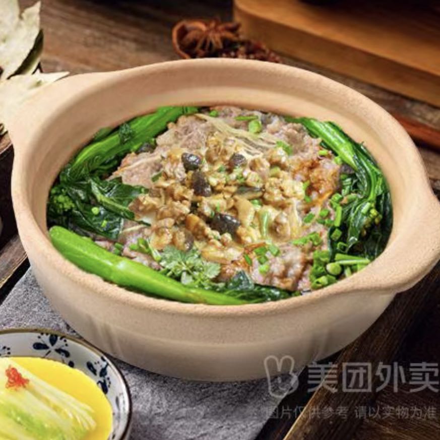 ☀️排骨➕肉饼煲仔饭