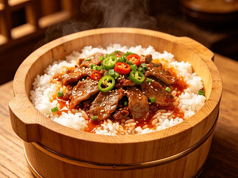 椒香木桶饭
