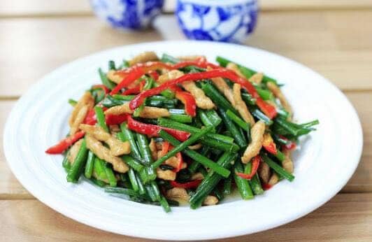 韭菜炒肉末